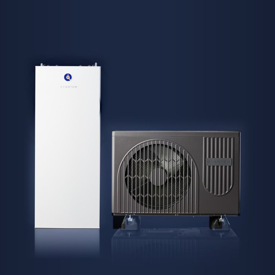 The Qvantum QA outdoor unit beside the QH indoor unit