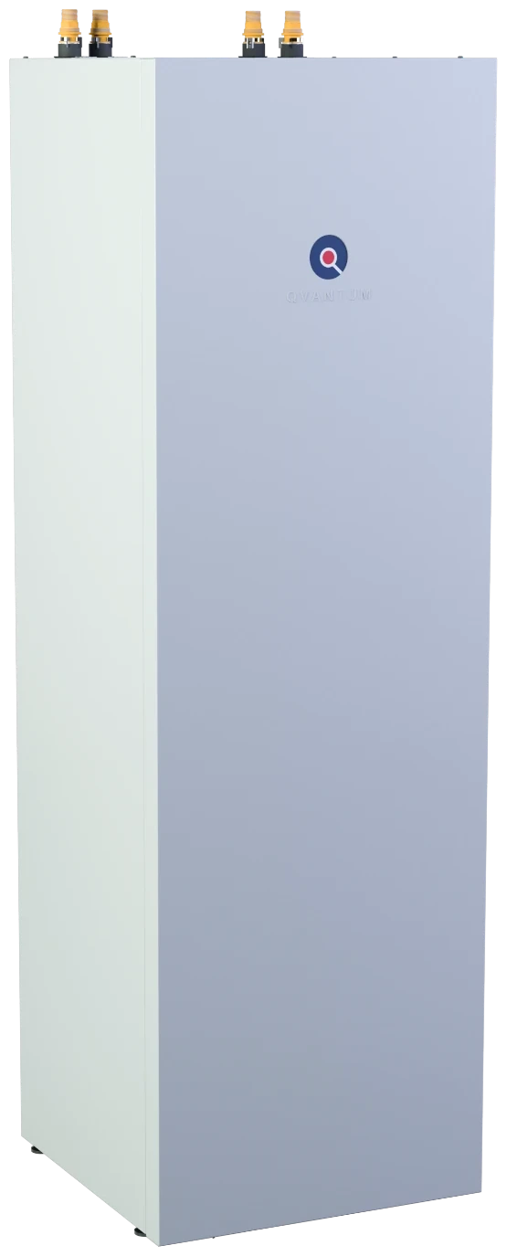 Qvantum QG, a white cabinet with four pipe connections on top